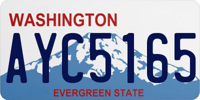 WA license plate AYC5165
