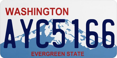 WA license plate AYC5166