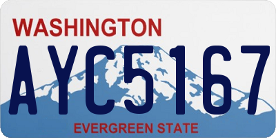 WA license plate AYC5167
