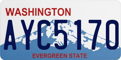 WA license plate AYC5170