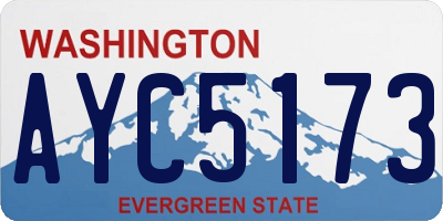 WA license plate AYC5173