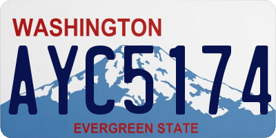 WA license plate AYC5174