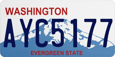 WA license plate AYC5177