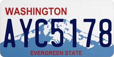 WA license plate AYC5178
