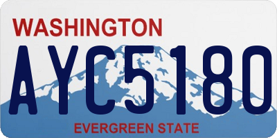 WA license plate AYC5180