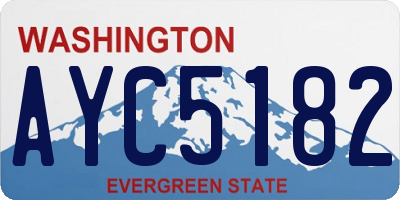 WA license plate AYC5182