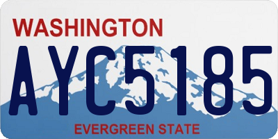 WA license plate AYC5185