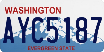 WA license plate AYC5187
