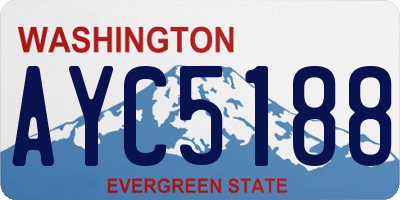 WA license plate AYC5188