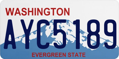 WA license plate AYC5189