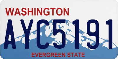 WA license plate AYC5191