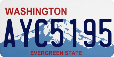 WA license plate AYC5195