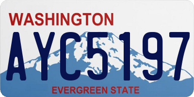 WA license plate AYC5197