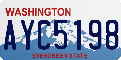 WA license plate AYC5198