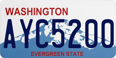 WA license plate AYC5200