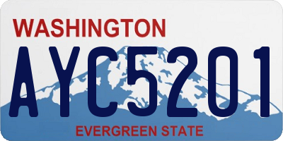 WA license plate AYC5201
