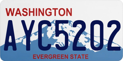 WA license plate AYC5202
