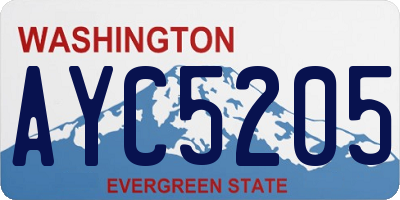 WA license plate AYC5205