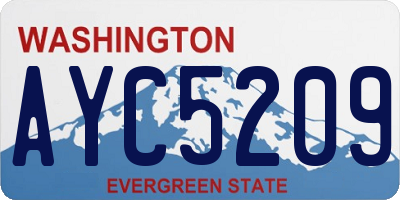 WA license plate AYC5209