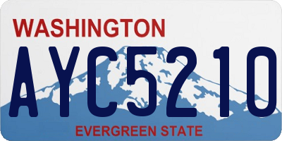 WA license plate AYC5210