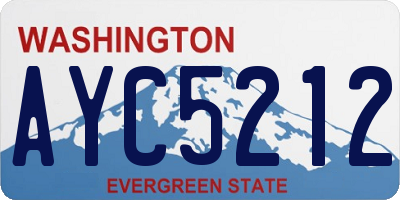 WA license plate AYC5212