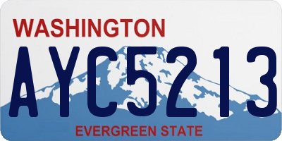 WA license plate AYC5213