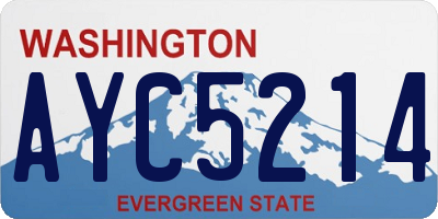 WA license plate AYC5214