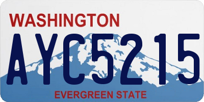 WA license plate AYC5215