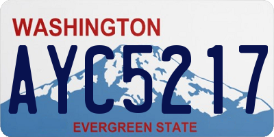 WA license plate AYC5217
