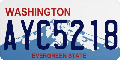 WA license plate AYC5218