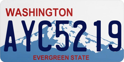 WA license plate AYC5219