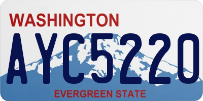 WA license plate AYC5220