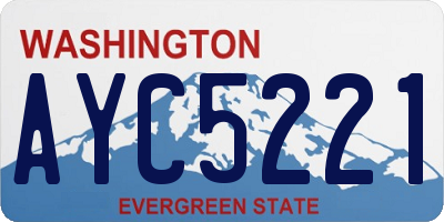 WA license plate AYC5221