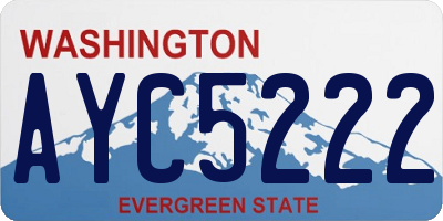 WA license plate AYC5222