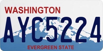 WA license plate AYC5224
