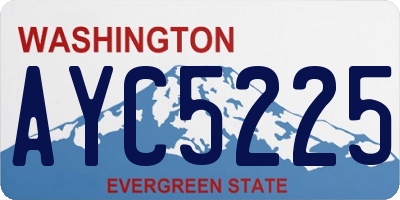 WA license plate AYC5225