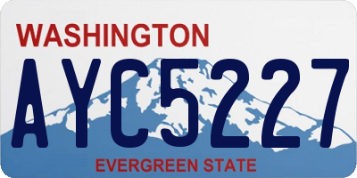 WA license plate AYC5227