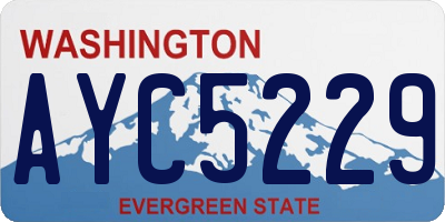WA license plate AYC5229