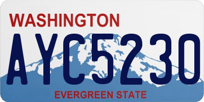 WA license plate AYC5230