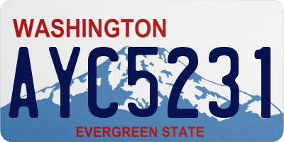 WA license plate AYC5231