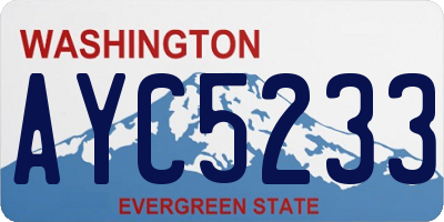 WA license plate AYC5233