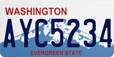 WA license plate AYC5234