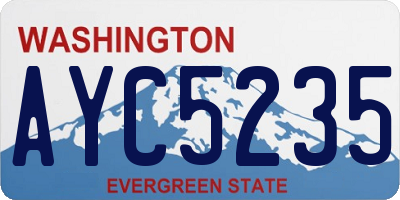 WA license plate AYC5235