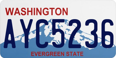 WA license plate AYC5236