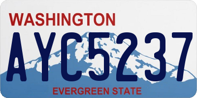 WA license plate AYC5237
