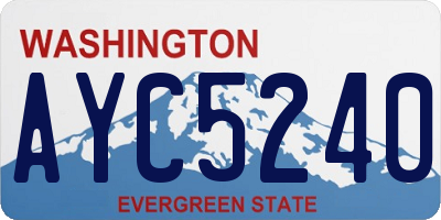 WA license plate AYC5240