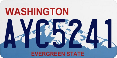 WA license plate AYC5241