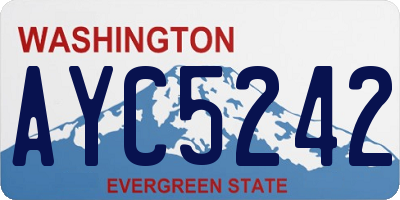 WA license plate AYC5242