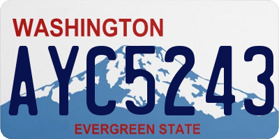 WA license plate AYC5243