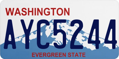 WA license plate AYC5244